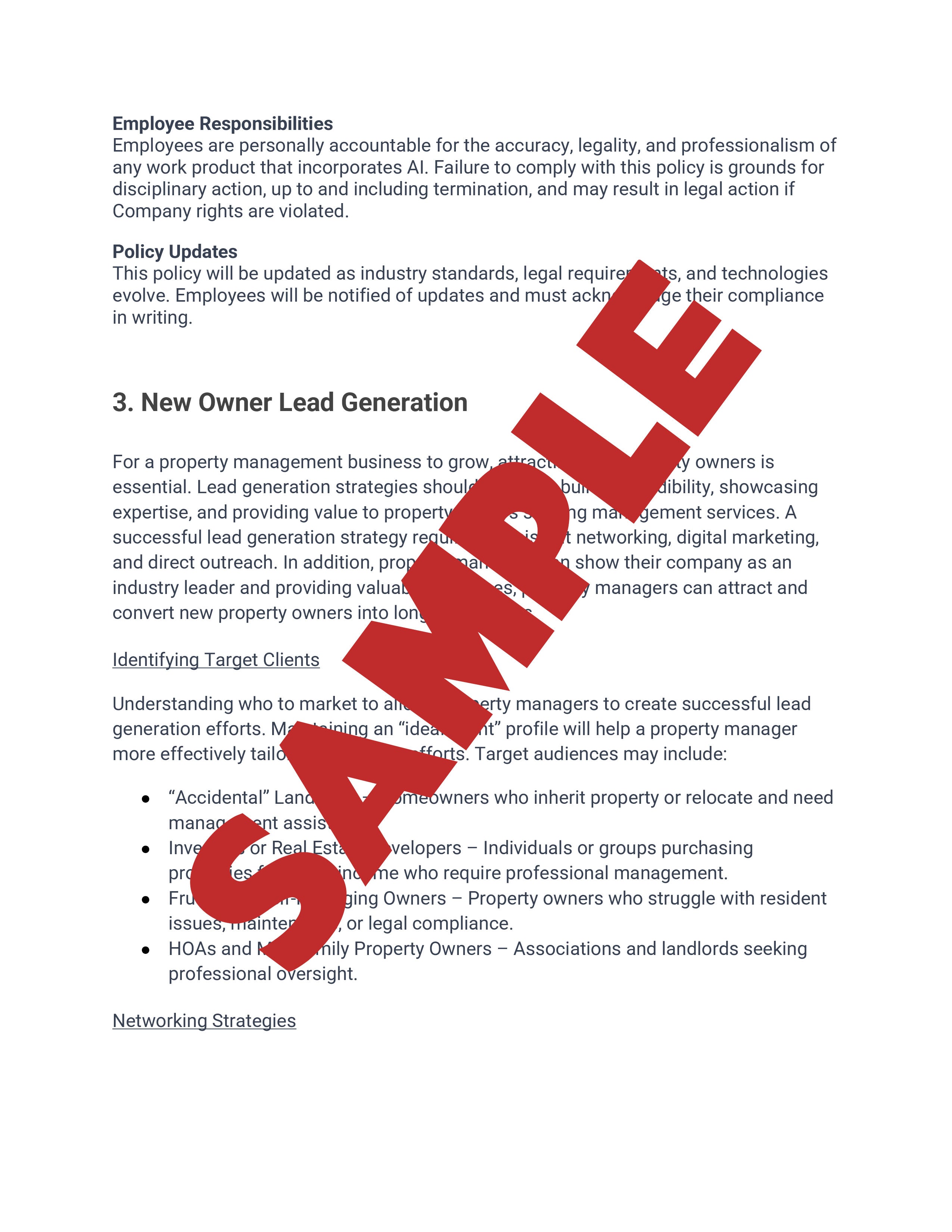 Policies and Procedures Manual
